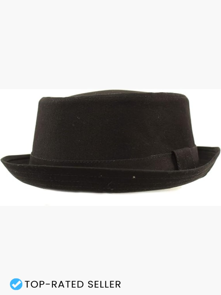 Men's Cotton Fedora Hat Adjustable Sun Protection Porkpie Style For Outdoor